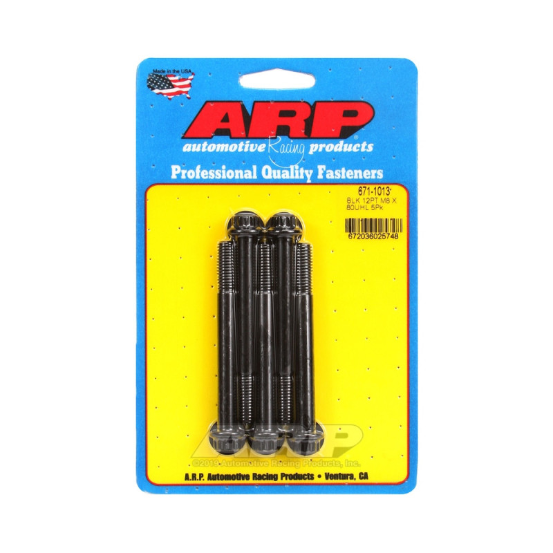 Set de șuruburi și piulițe universale ARP M8 x 1,25 – Oxid negru, 12 capete, x5 - ARP-671-1013 - 671-1013 - 3666618196572